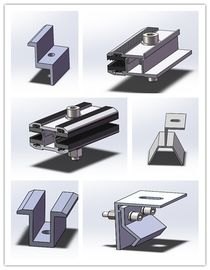 Harga yang bagus Thin Film Frameless Solar Panel Clamps Semi Flexible Mounting Brackets Anodized Surface on line
