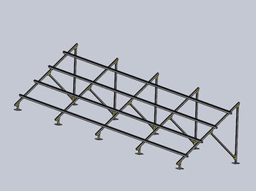 Harga yang bagus Galvanized Base Ground Mounted Solar PV Systems , Metal  Photovoltaic Mounting System on line