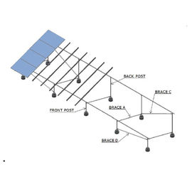 Harga yang bagus Turnkey Solar Panel Ground Mounting Systems Hot - Galvanized Steel 130mph Wind Load on line