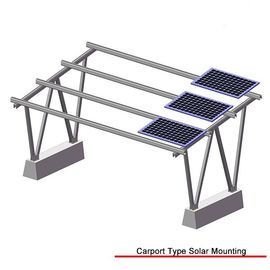 Harga yang bagus Metal Galvanized Solar Power Parking Lot , Flexible 1-20kw Solar Panel Parking on line