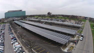 Harga yang bagus High Strength Carport Solar Systems Galvanized Steel Frame Aluminum Rails on line
