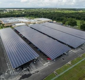 Harga yang bagus Double Row Solar Car Parking SS304 Carport Solar Mounting Structure Waterproof Adjustable Metal PV Panel Support System on line