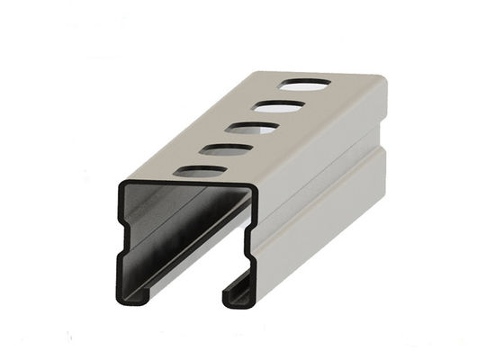 Harga yang bagus HDG Perforated Galvanized U Channel , PV Mounting Structure Cold Formed Channel on line