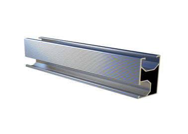 Harga yang bagus 10-12um Aluminum Slotted Rail Extruded Roof Mounting Silver Anodizing 6005-T5 on line