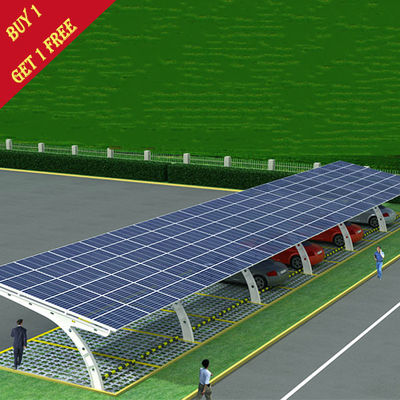 Harga yang bagus 60kw Carport Solar Systems For Car Port Parking Frameless Panel PV Ground Mounting Solar Car Parking Shed on line