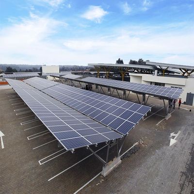 Harga yang bagus Modular Q345B Frame Solar Power Car Parking Shed on line