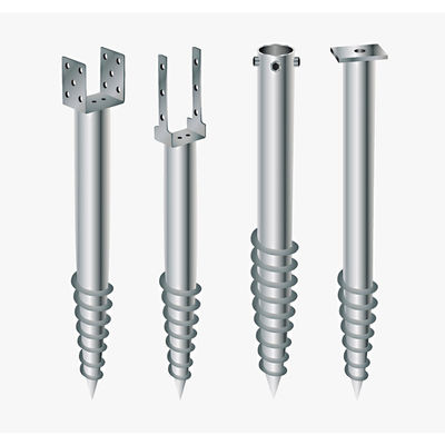 Harga yang bagus Solar Mounting System Foundation Anti - Corrosion Ground Screw Piles 1800L*76Dmm Hot Dipped Galvanized Spiral Shape on line