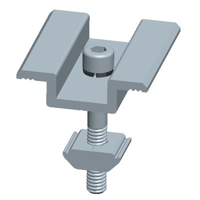 Harga yang bagus Aluminum 6005-T5 & Sus 304 Anodized SurfaceThin Film Solar Panel Clamps For PV Mounting on line