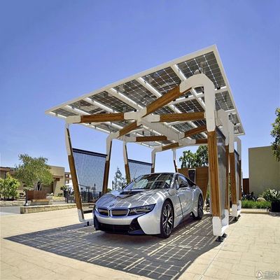 Harga yang bagus 10-60° Galvanized Steel PV Solar Carport Mounting Systems on line
