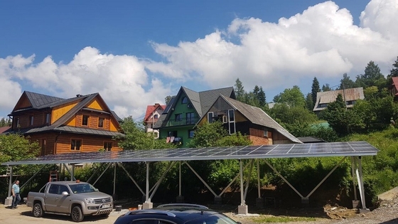 Harga yang bagus Framed Ground Mounted Solar Pv Systems Anodized For car packing carport solar bracket on line