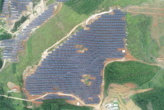Harga yang bagus High Clearance Solar Panel Ground Mounting Systems Easy Installation 0-60 Degrees Tilt Angle Up To 1.2m Ground Clearance on line