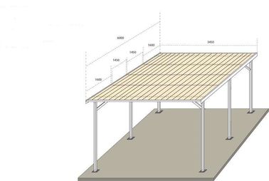 Harga yang bagus PV Garage Canopy Solar Carport Structures , Anodized Galvanized Racks Solar Parking Lot on line
