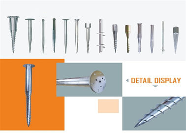 Harga yang bagus Open Field Ground Screw Piles Pole Anchors Thickness 2.75mm 3mm 3.5mm Wind 60m/S on line