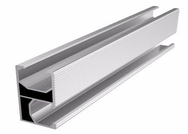 Harga yang bagus Solar Panel Mounting System Extruded Aluminum Rail , Anodized Aluminium Profile Rail on line