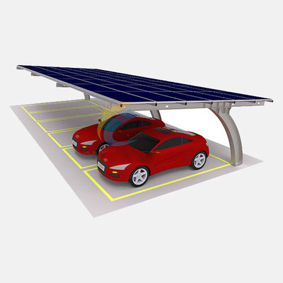 Harga yang bagus On/Off Grid Outdoor Carport Solar Systems Waterproof Photovoltaic Panel High Stability Galvanized Solar Car Parking Rack on line