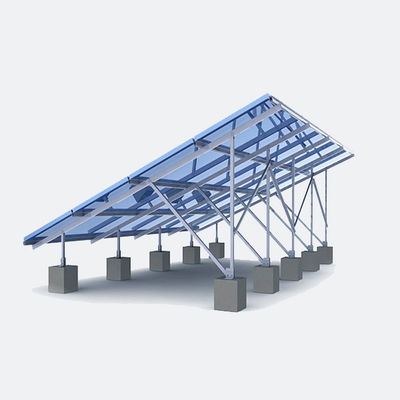 Harga yang bagus Frameless Solar Panel Ground Mounting Systems Utility Scale 50 MW Fixed Tilt Anodized Aluminum on line