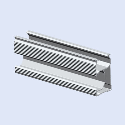 Harga yang bagus Extruded Aluminum Slotted Rail For Photovoltaic Module Mounting Systems OEM on line