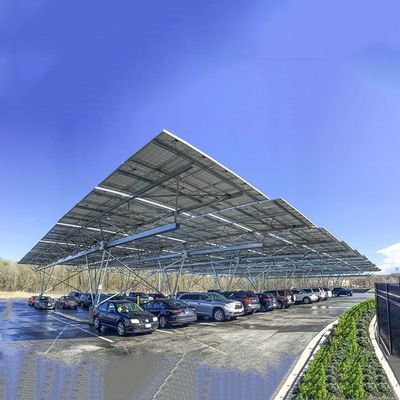 Harga yang bagus 10KW 30KW Hot Galvanized Steel Solar PV Carport on line