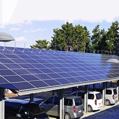 Harga yang bagus Galvanized Anodized Solar PV Panel Car Parking Racks on line
