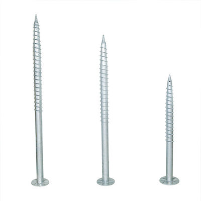 Harga yang bagus Ground Silver Screw Piles Q235 Galvanized Steel 76MM Helical Earth for Solar Ground Mounting Systems on line