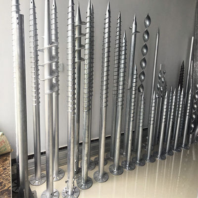 Harga yang bagus Thickness 2.75mm 3mm 3.5mm Open Field Ground Screw Piles Pole Anchors Wind 60m/S Solar Mounting Component on line