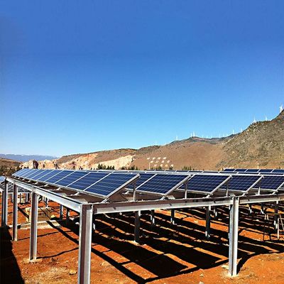 Harga yang bagus 130mph Framed/Frameless Flexible Anodized Solar Panel Ground Mounting Systems on line