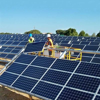 Harga yang bagus Hot Dip Galvanizing & Anodized PV Ground Support Systems 10-60 Degrees on line