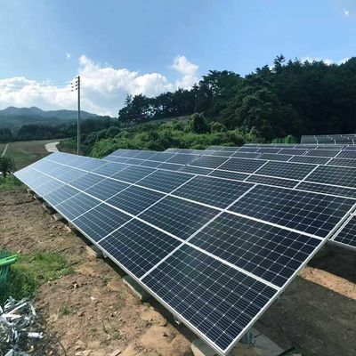 Harga yang bagus Metal Galvanized Base PV Mounting Structures Ground Mounted on line