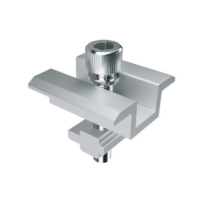 Harga yang bagus No Drilling Frameless Aluminum Mid End Solar Panel Clamps Mounting Kits on line