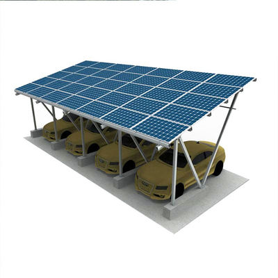 Harga yang bagus Galvanized Metal Solar Power Parking Lot Carport Structures 5deg-15deg on line