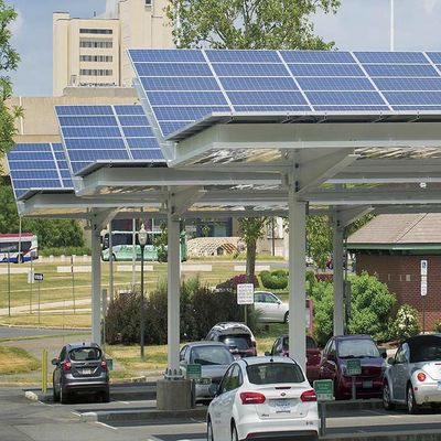 Harga yang bagus AL 6005-T5 SUS 304 Solar Carport Structures For Open Filed Projects on line