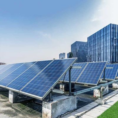 Harga yang bagus 20deg Tilting Flat Concrete Roof Solar Rack Mounting System ISO14001 on line