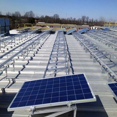 Harga yang bagus HDG 6063 T5 Flat Roof Solar PV Mounting Systems on line