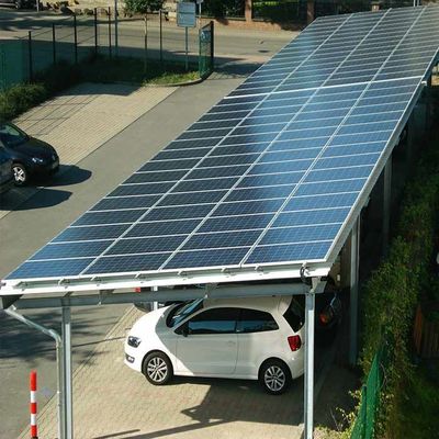 Harga yang bagus 10deg HDG Steel Solar Panel Racking System For Parking Lot on line