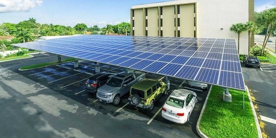 Harga yang bagus Adjustable tilt flat triangle roof mounting solar carport systems solar bracket solar structure on line